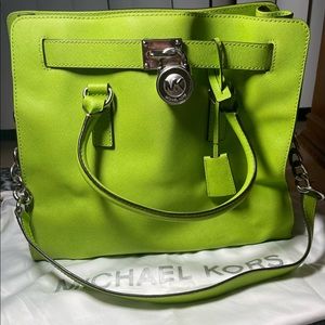 Michael Kors Authentic lime green large purse